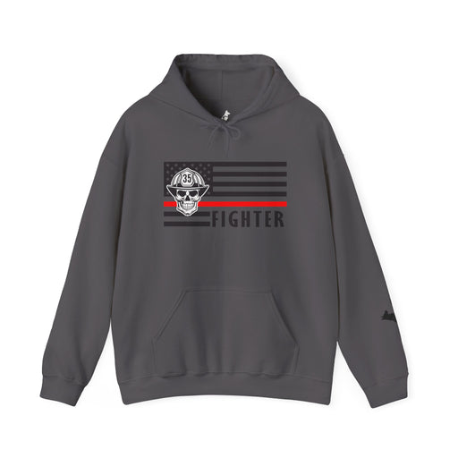 Firefighter Skull Thin Red Line Flag Hoodie Sweatshirt