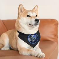 Thin White Line Flag Skull and Star of Life Dog Bandana