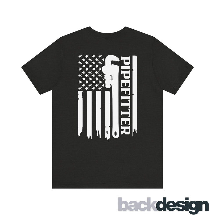 Pipefitter Pride – American Flag Trades Tee
