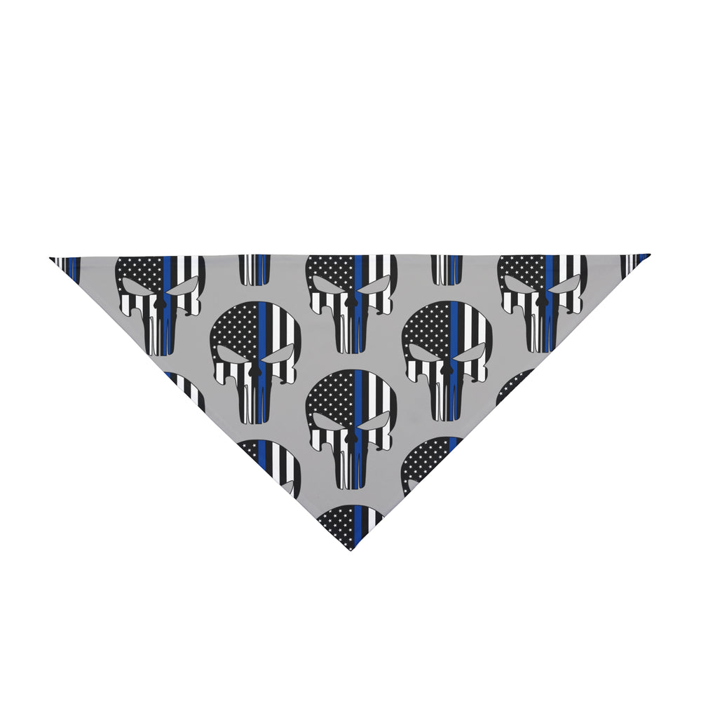 Punisher Thin Blue Line Flag Dog Bandana