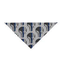 Punisher Thin Blue Line Flag Dog Bandana