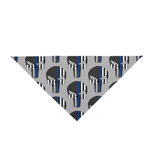 Punisher Thin Blue Line Flag Dog Bandana