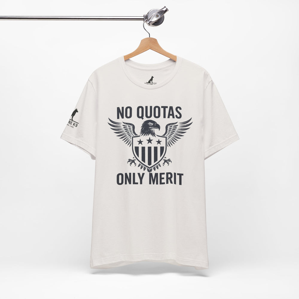 No Quotas, Only Merit – Eagle & Shield Patriot Tee