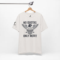 No Quotas, Only Merit – Eagle & Shield Patriot Tee
