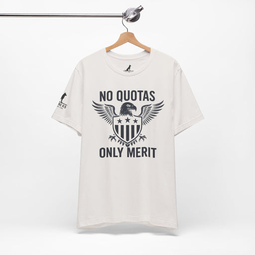 No Quotas, Only Merit – Eagle & Shield Patriot Tee