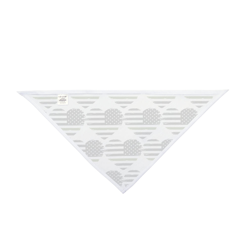 Thin Green Line Heart Dog Bandana