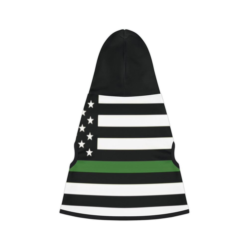Thin Green Line Flag Dog Hoodie