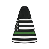 Thin Green Line Flag Dog Hoodie