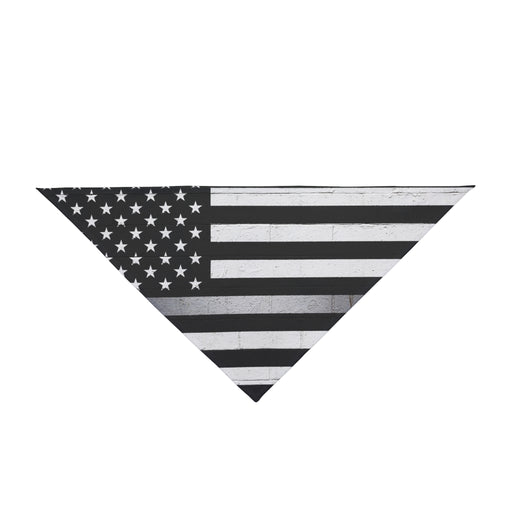Thin Silver Line Flag Dog Bandana