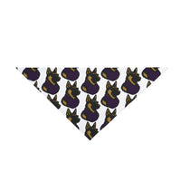 Dog Bandana with German Shepherd Wearing Sunglasses and Purple Tactical Vest