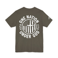 One Nation Under God Tshirt | American Flag and Cross