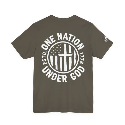 One Nation Under God Tshirt | American Flag and Cross