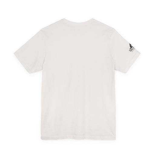 EMS & Firefighter Tribute Tee – Split Emblem Thin White Line Flag