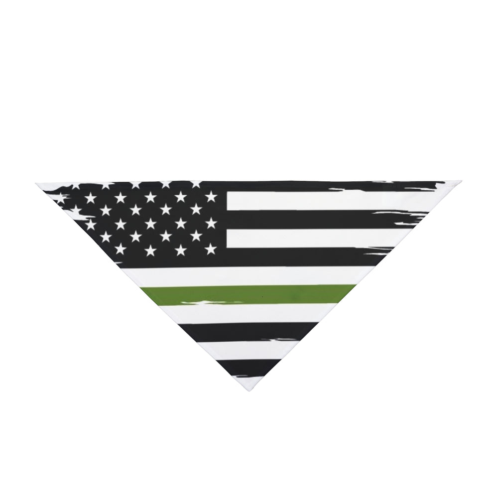 Thin Green Line Flag Dog Bandana