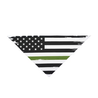 Thin Green Line Flag Dog Bandana