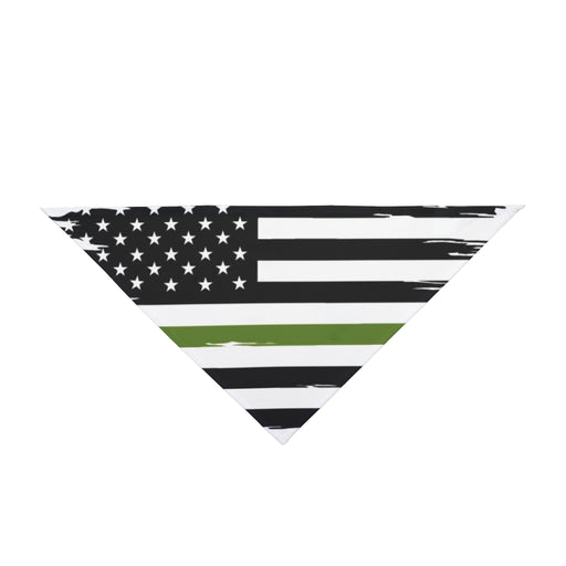 Thin Green Line Flag Dog Bandana