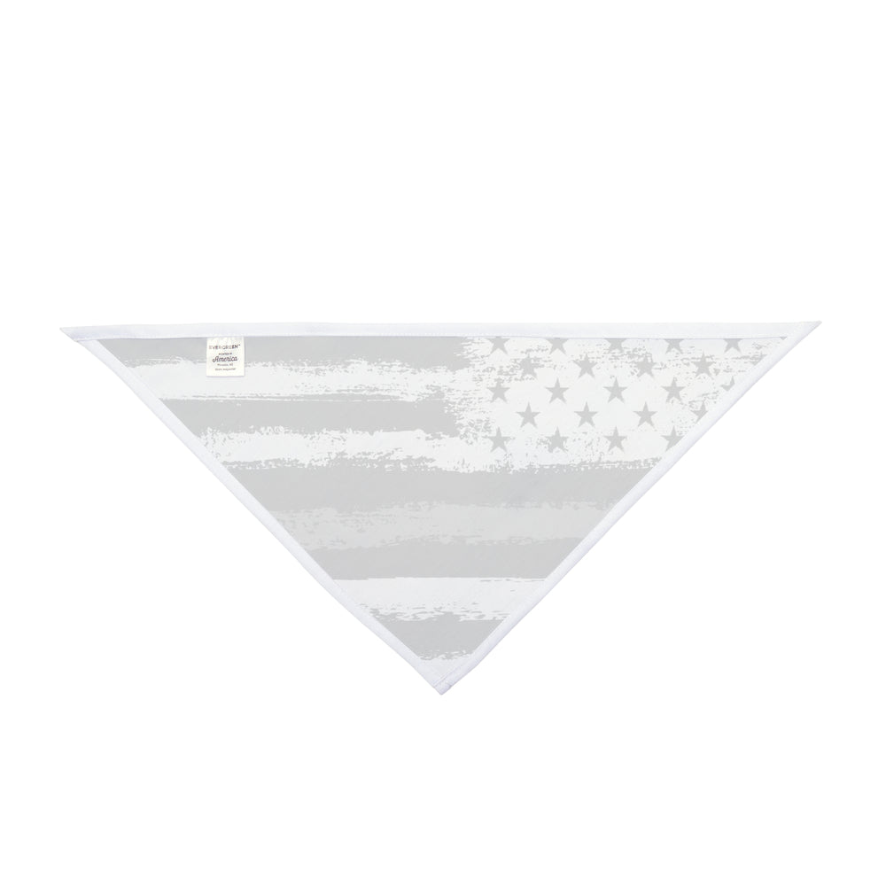 Corrections Thin Silver Line Flag Dog Bandana