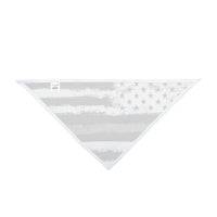Corrections Thin Silver Line Flag Dog Bandana