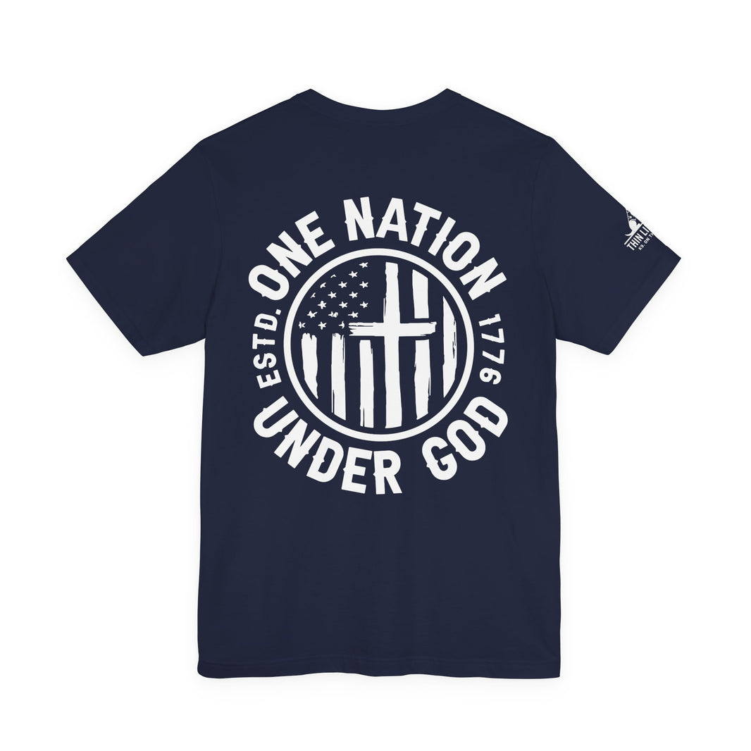 image One Nation Under God Tshirt | American Flag and Cross