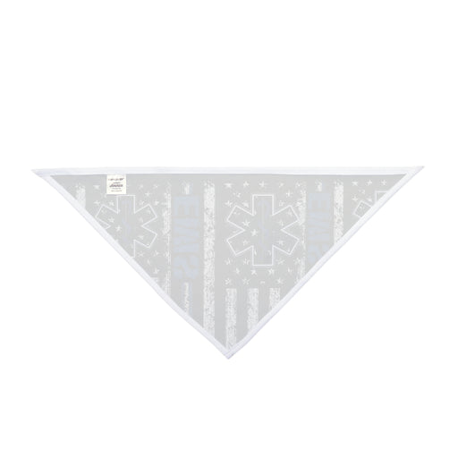 K9 EMT Dog Bandana – Thin White Line with EMS & Blue Line Support