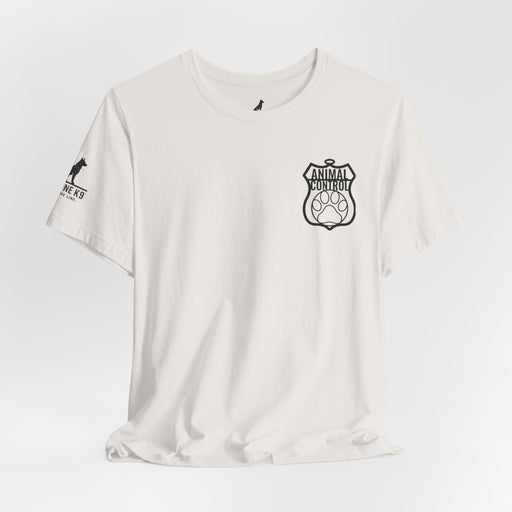 Animal Control Badge & Flag Tee – Blue & Green Line