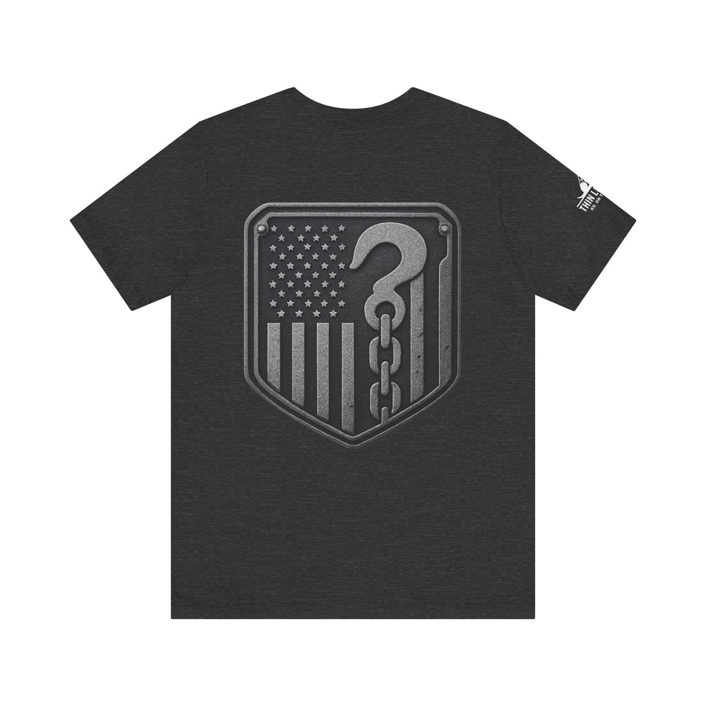 No Hook Too Heavy – Tow Truck Flag Tee
