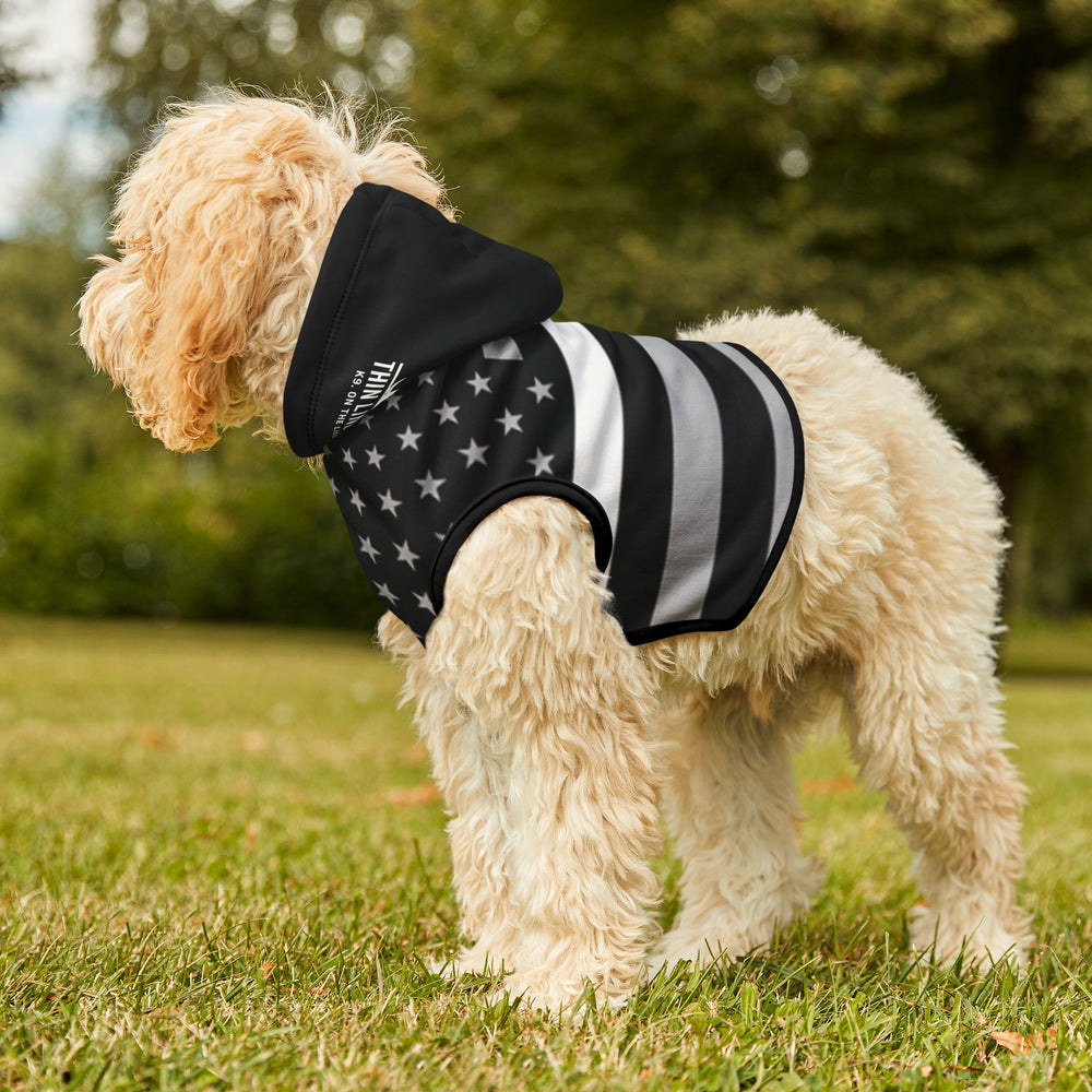 Thin White Line Flag Dog Hoodie