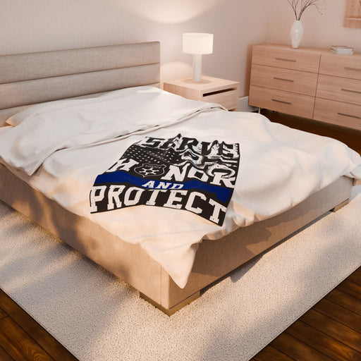 Serve Honor Protect Law Enforcement Plush Blanket