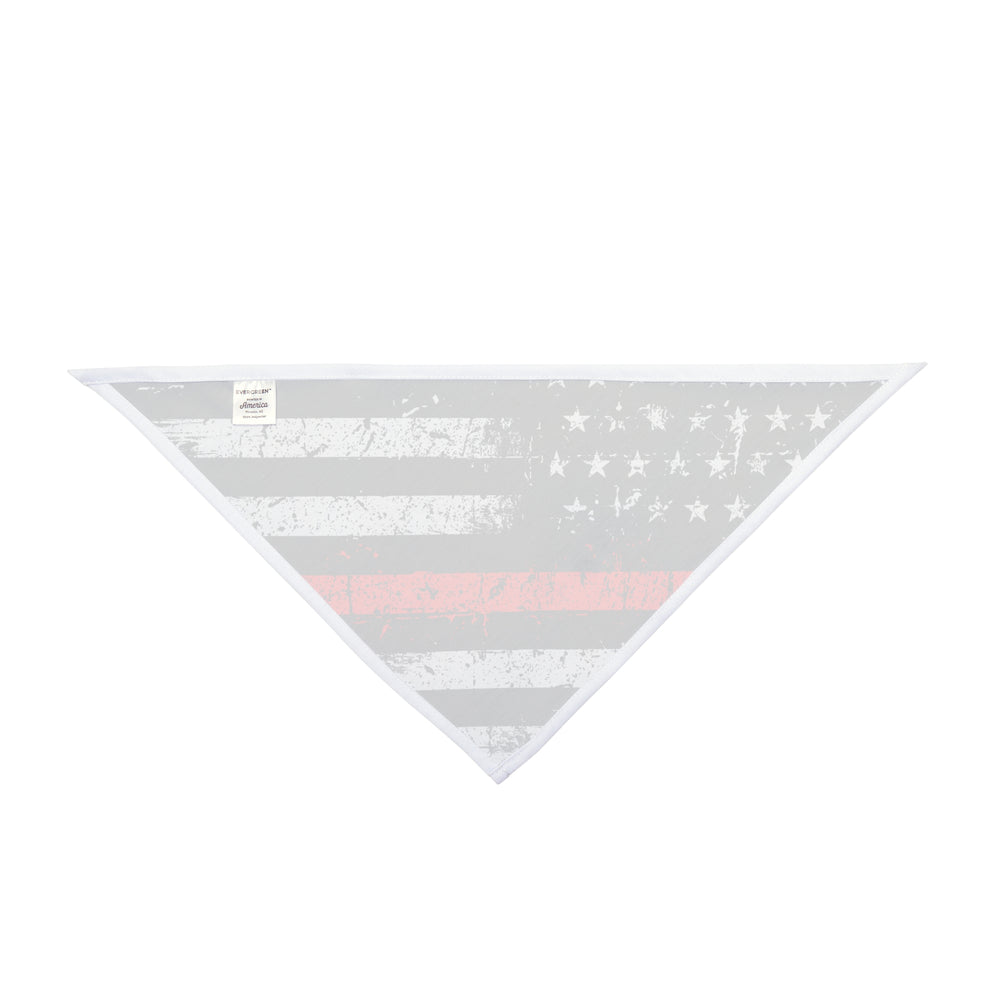Distressed Thin Red Line Flag Dog Bandana