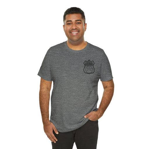 Animal Control Badge & Flag Tee – Blue & Green Line