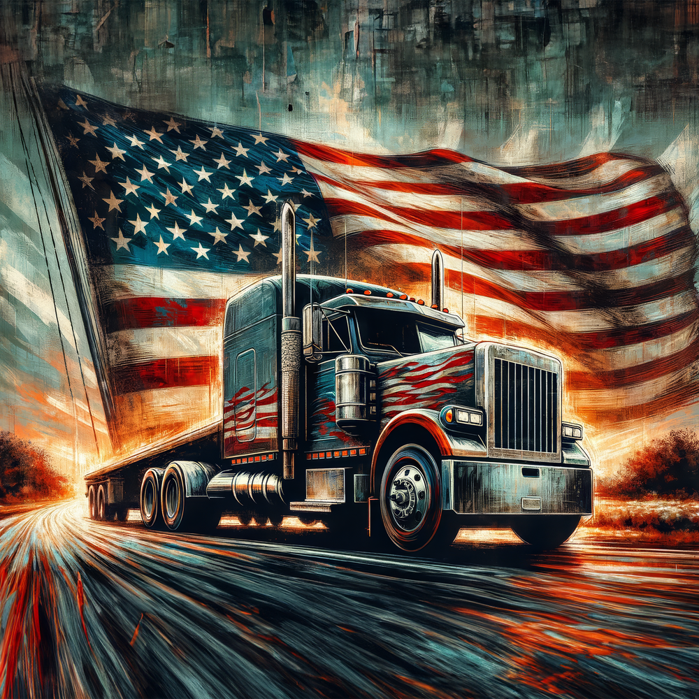 Trucking Through America Tumbler – 20oz Patriotic Hauler Edition