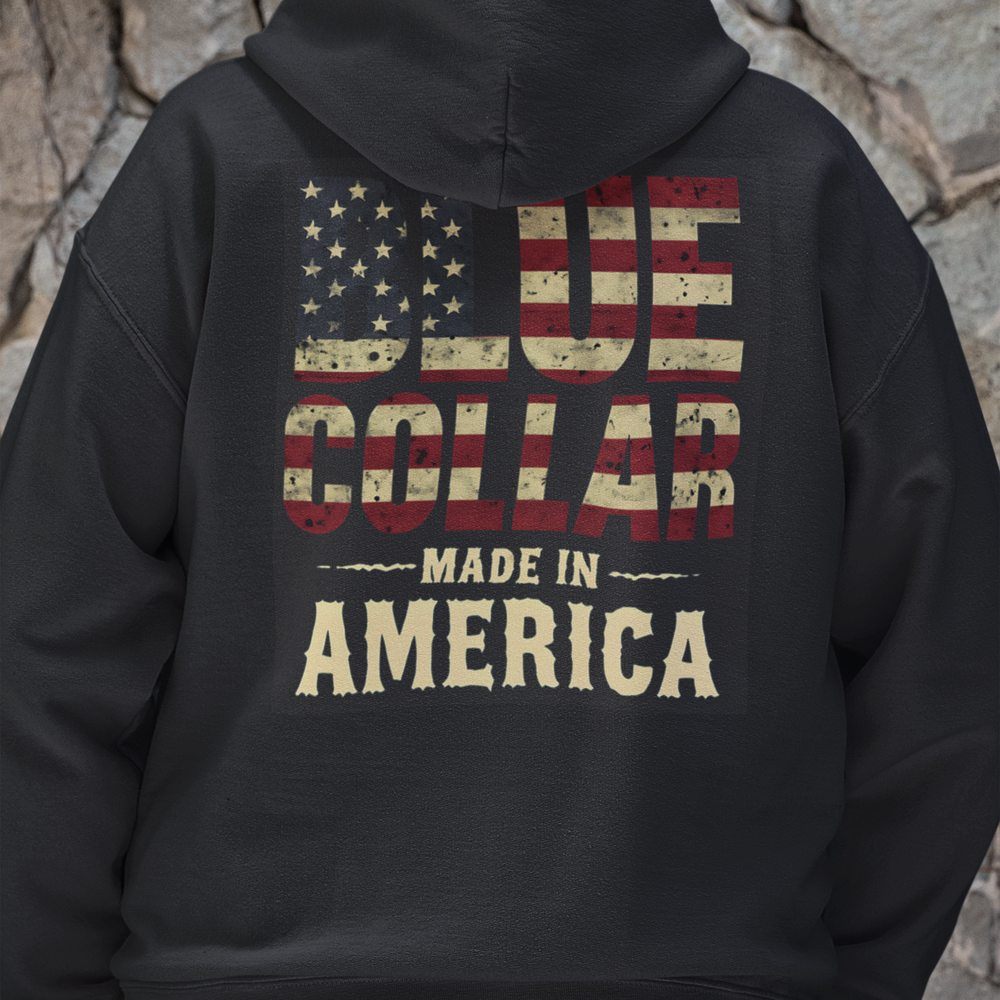 Blue Collar Made in America Hoodie – Patriotic Workwear