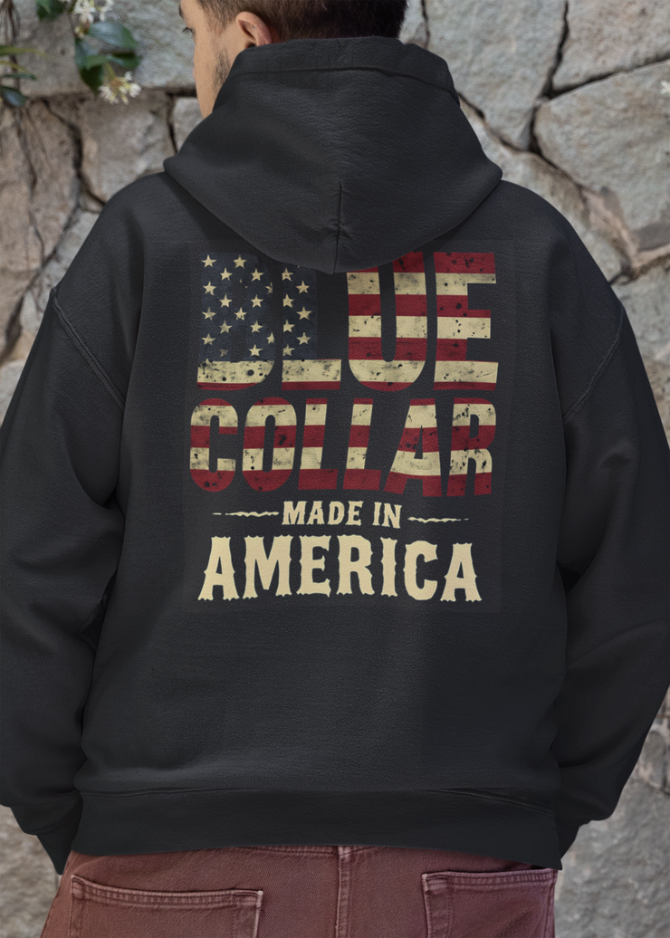 Blue Collar Made in America Hoodie – Patriotic Workwear