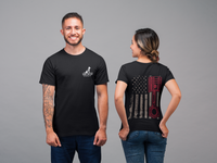 Red, White & Revved Up – Piston Flag Tee