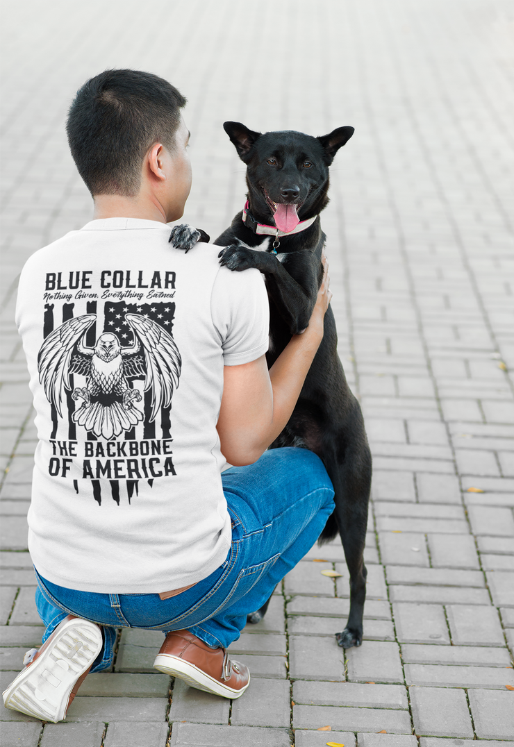 Blue Collar Eagle Flag Tee – Backbone of America Edition