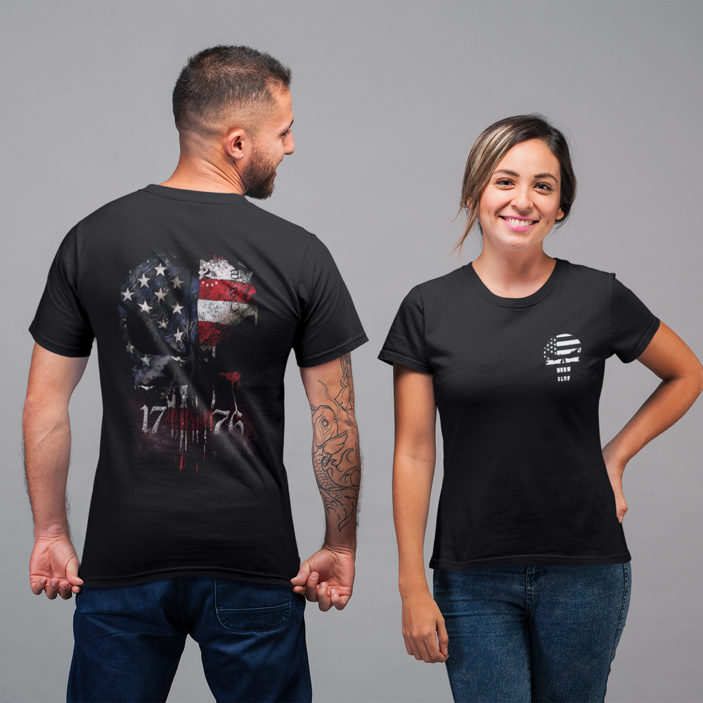 1776 Punisher American Flag Tee