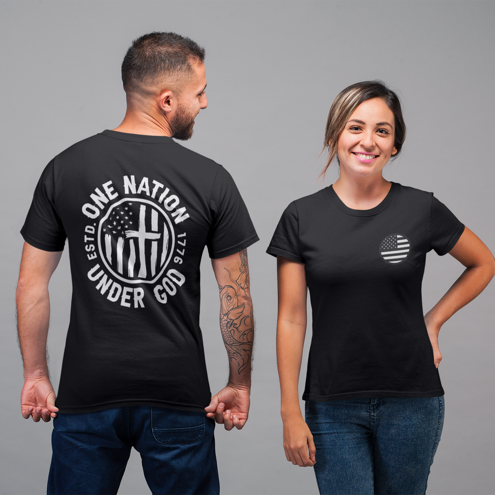 One Nation Under God Tshirt | American Flag and Cross