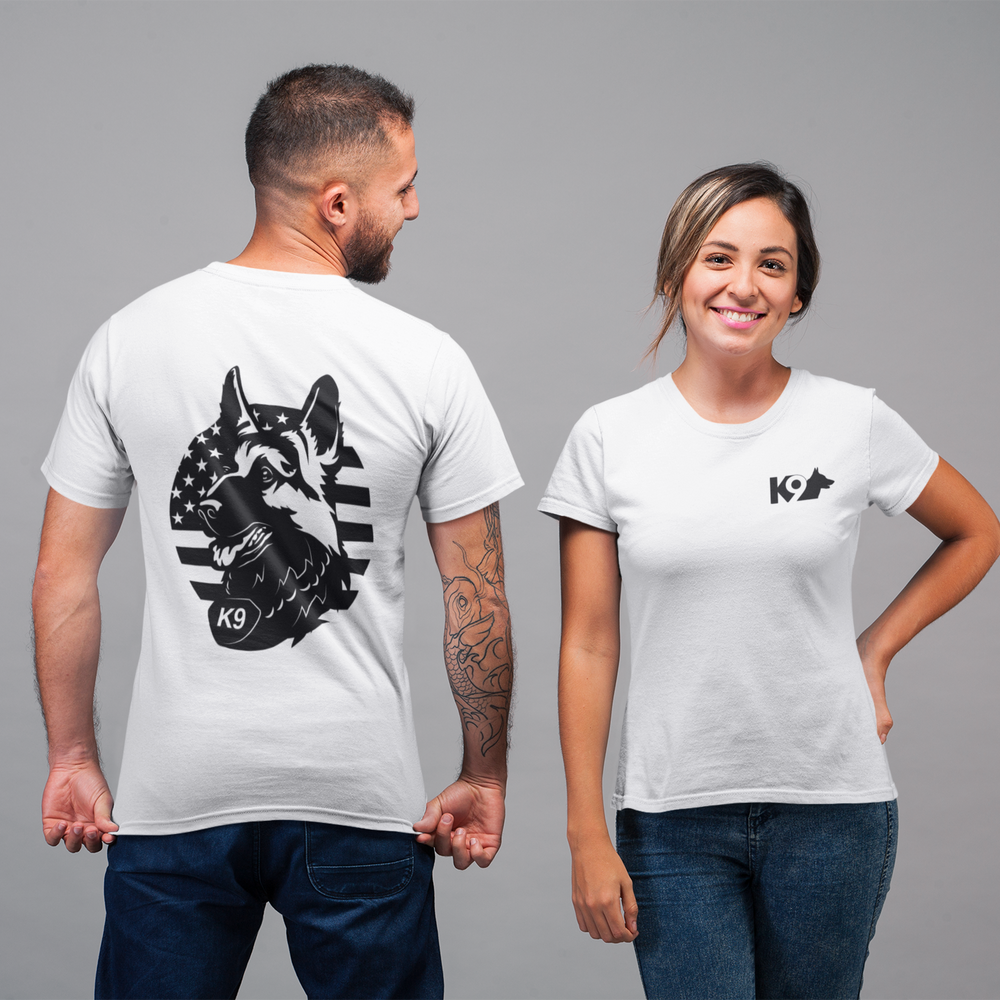 Patriotic K9 American Flag Tee