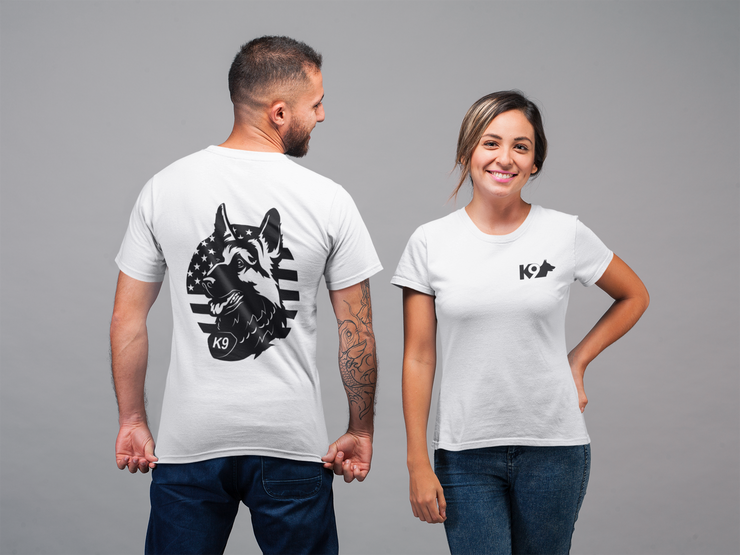 Patriotic K9 American Flag Tee