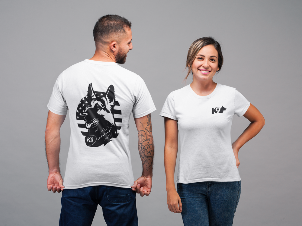 Patriotic K9 American Flag Tee