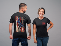 Firefighter Cross American Flag Tee
