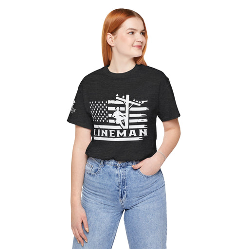 Lineman Flag Tee – High Voltage Hero Edition