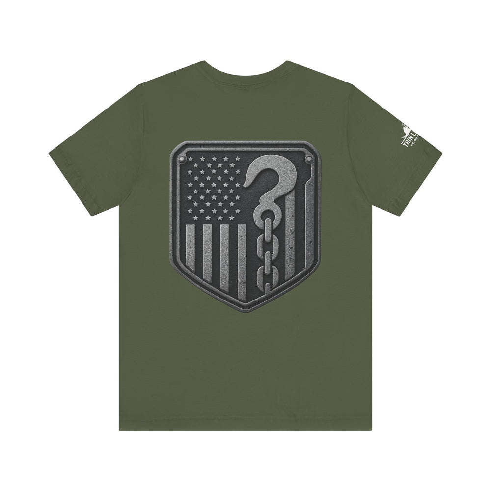 No Hook Too Heavy – Tow Truck Flag Tee