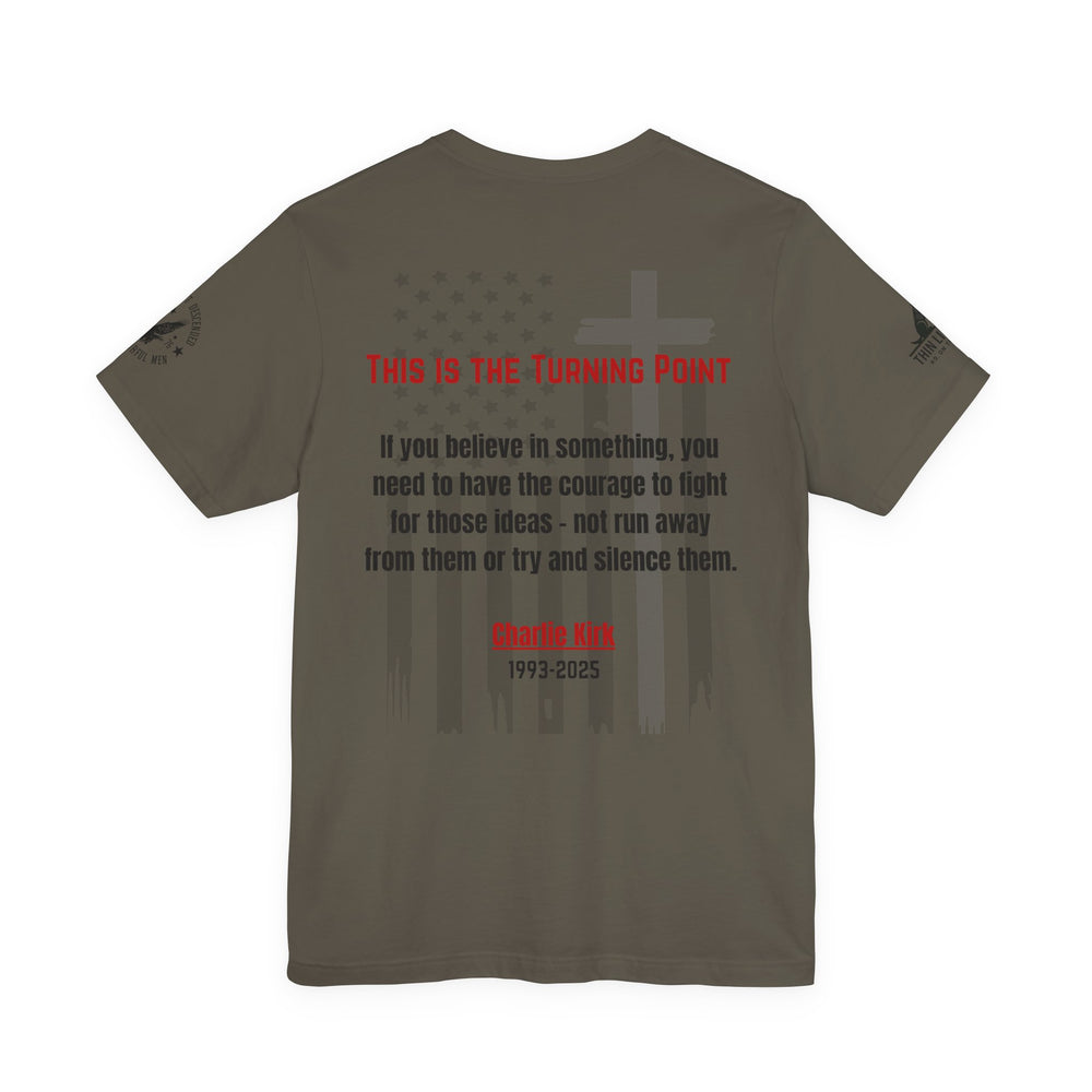 Charlie Kirk Memorial Tee – “This Is the Turning Point”