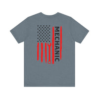 Wrenched & Ready – Mechanic Flag Tee