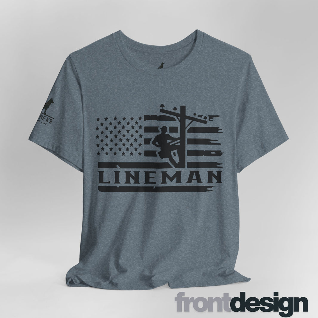 image Lineman Flag Tee – High Voltage Hero Edition
