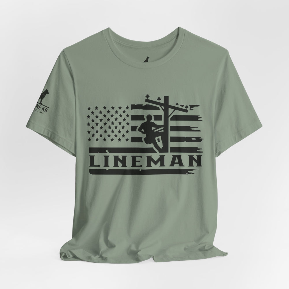 Lineman Flag Tee – High Voltage Hero Edition