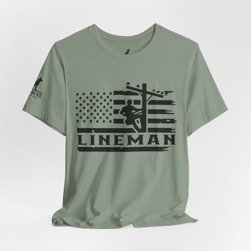 Lineman Flag Tee – High Voltage Hero Edition