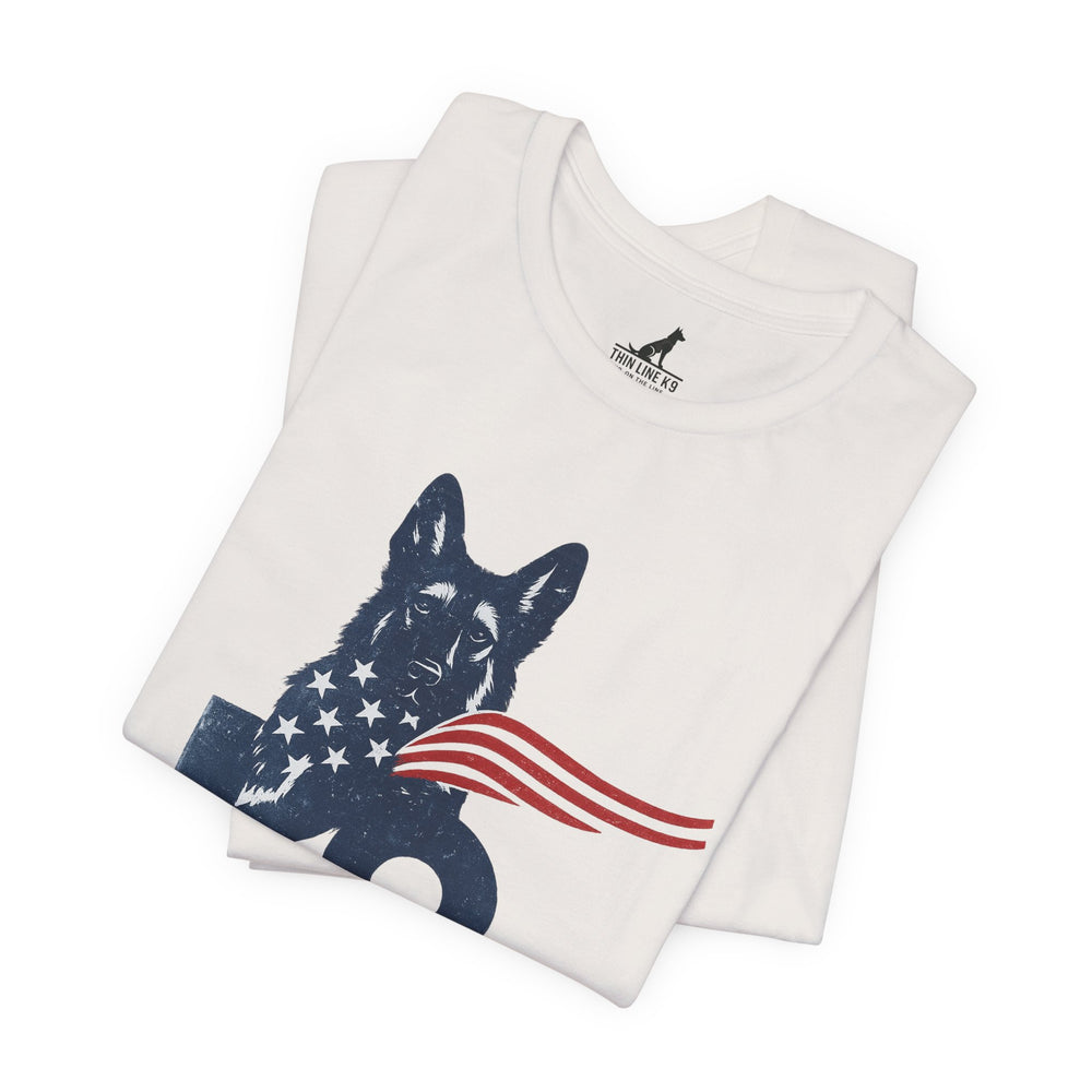 K9 Working Dog American Flag T-shirt