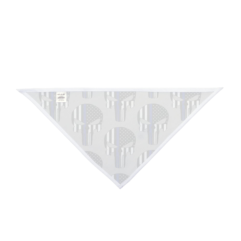 Punisher Thin Blue Line Flag Dog Bandana
